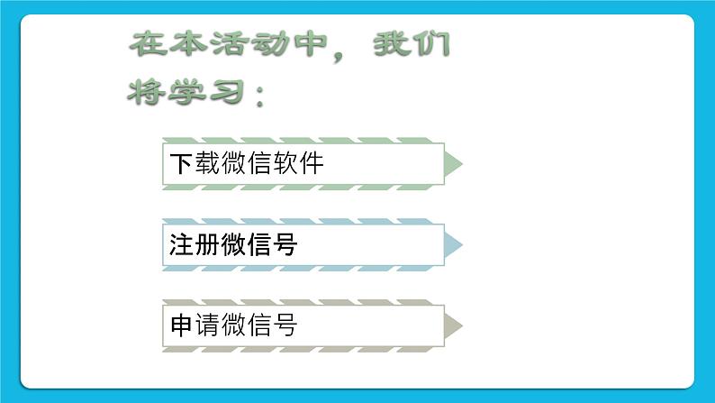 第3单元 沟通无限——网上及时交流 活动3 我有微信啦——申请微信号 第1课时 课件第5页