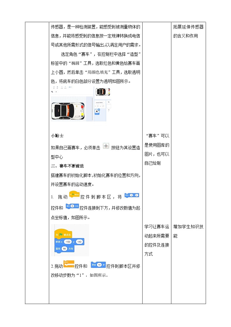 第九课《赛车游戏》教案第3页