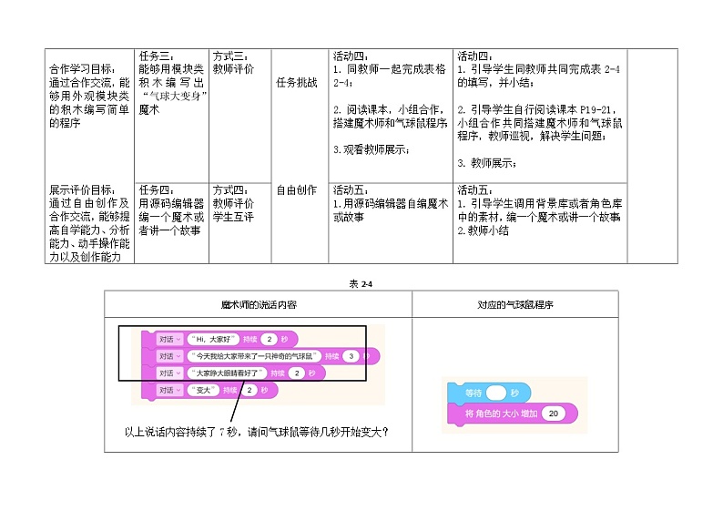 粤教版B版五年级上册教案（2.魔术表演）02