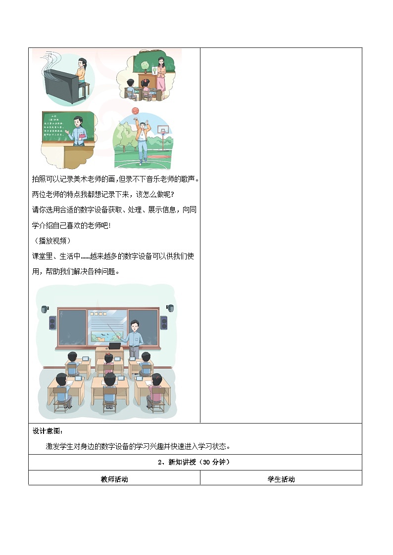 第1课 身边的数字设备 教学设计第2页