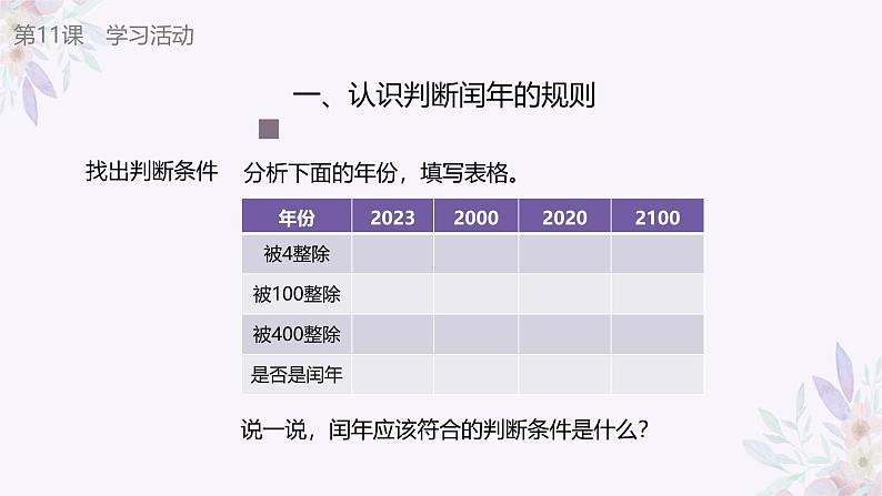 义务教育版（2024）信息技术 五年级全一册 第三单元 第11课《闰年平年我知道(1)》课件08