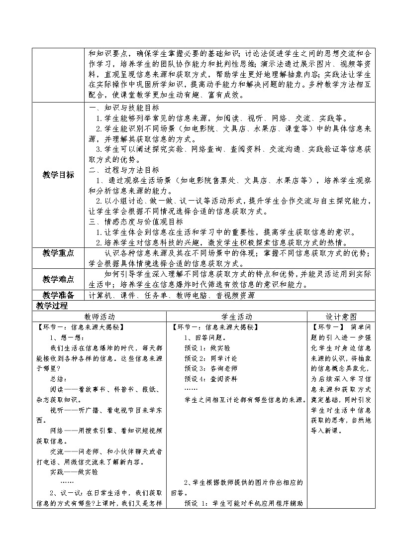 3.1《信息的来源》教学设计第2页