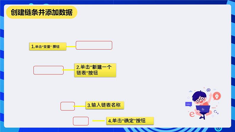 清华大学版信息技术五年级下册-1.6《奇趣故事—链表和字符串》课件第6页