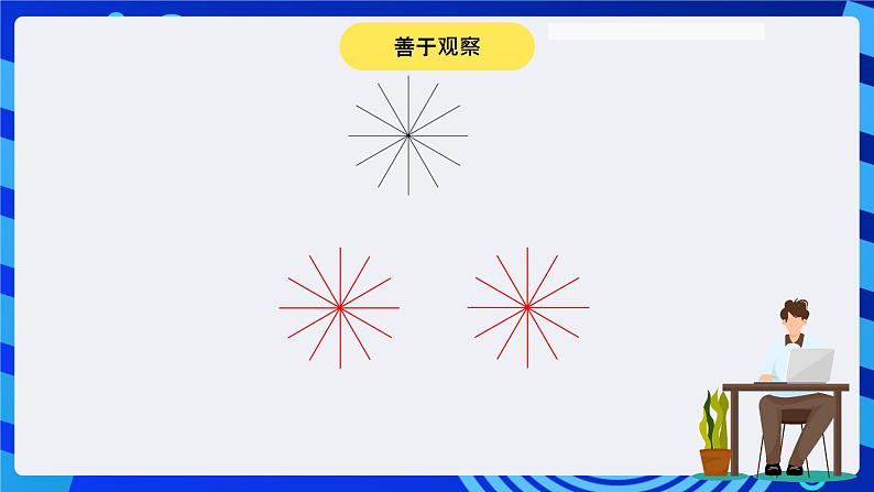 电子工业版（内蒙古）信息技术六下 《巧妙使用重复命令--画蒲公英》课件第3页