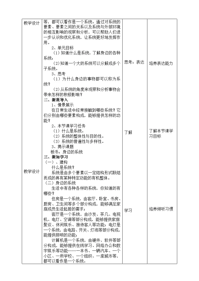 【核心素养目标】五年级下册信息技术第一单元第一课《身边的系统》浙教版2023 教案第2页
