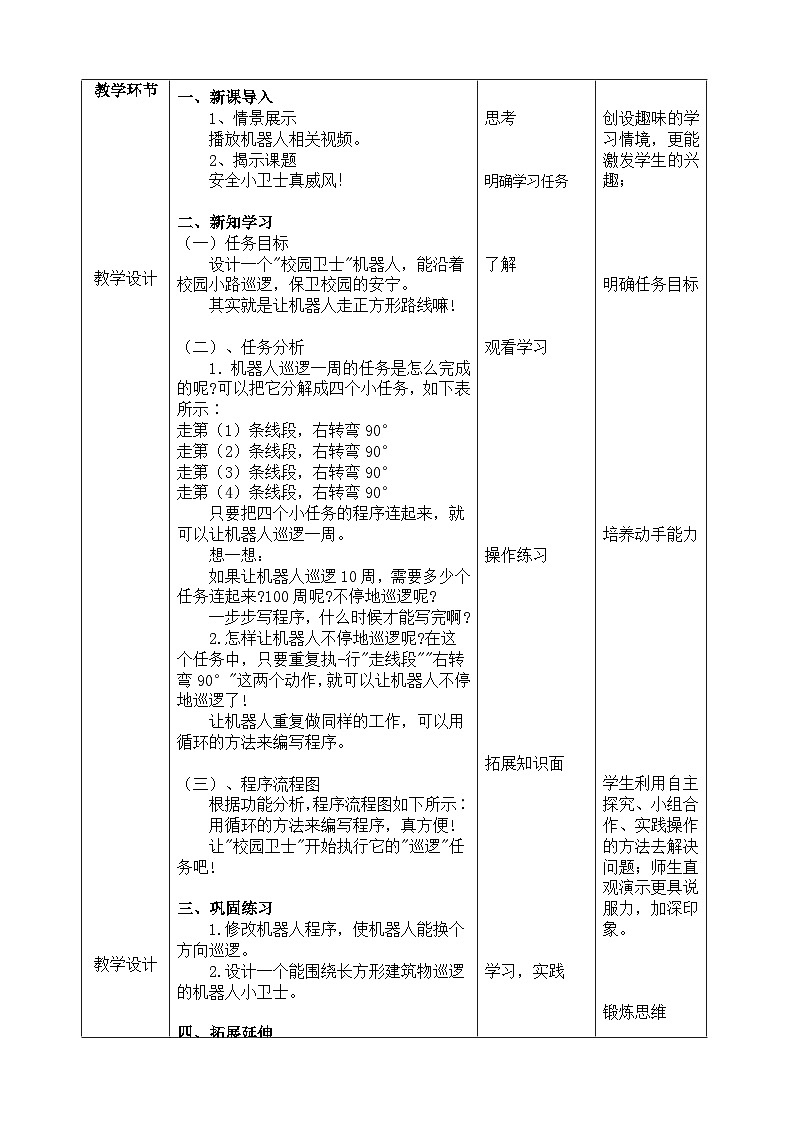 六年级下册信息技术-第二单元第10课《机器人卫士》 浙江摄影版2020教案第2页