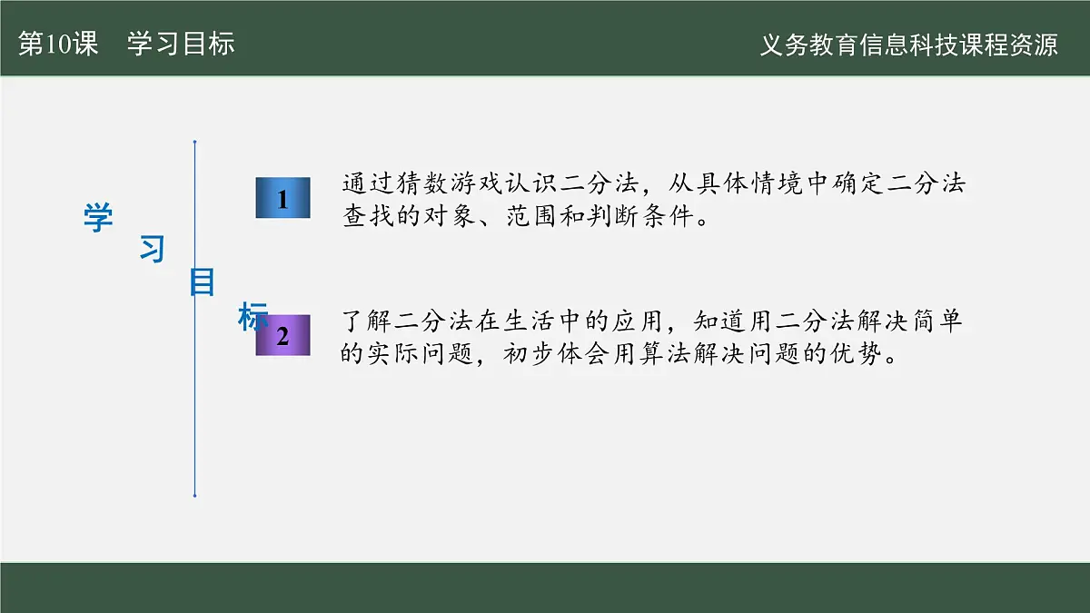 【新教材新课标】义务教育版信息技术五年级全一册 第10课 猜数游戏有捷径 课件第2页
