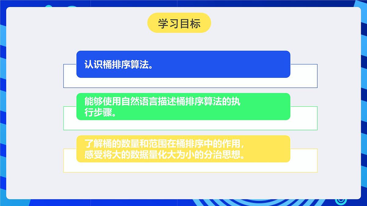 人教版（2024）信息技术五年级全一册第20课《化大为小桶排序》课件第3页