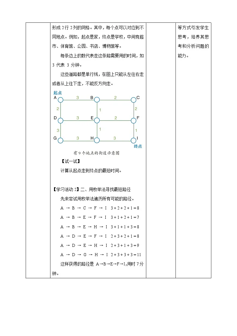 人教版（2024）信息技术五年级全一册第26课《寻找最短的路径》教案第3页