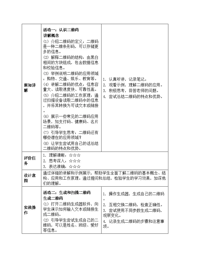 《第2单元 用编码描绘世界 9 二维码伴我生活》教学设计-2025-2026学年人教版（2024）信息技术四年级全一册第3页