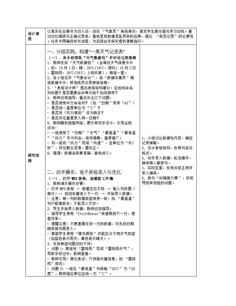 《第1单元 奇妙的数据世界 4 记录数据讲诀窍》教学设计-2025-2026学年人教版（2024）信息技术四年级全一册第3页