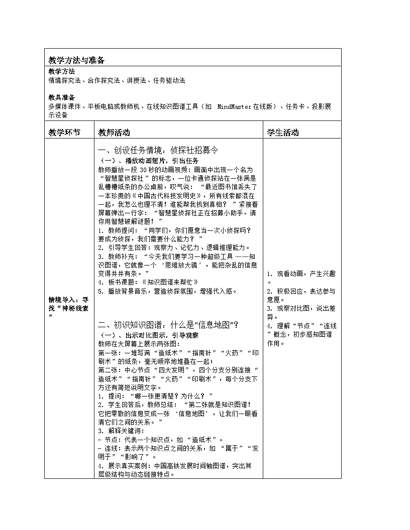 《第5单元 数据表达我做主 25 知识图谱来帮忙》教学设计-2025-2026学年人教版（2024）信息技术四年级全一册第2页
