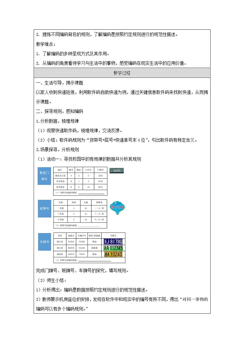 第10课 从数据到编码 教学设计 2025-2026学年四年级上册信息技术浙教版第2页