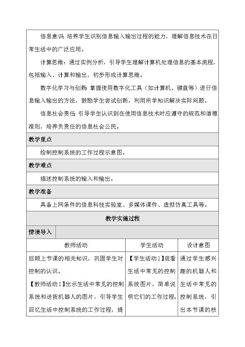 人教版（2024）六年级全一册信息科技第4课 输入输出与计算 教案第2页