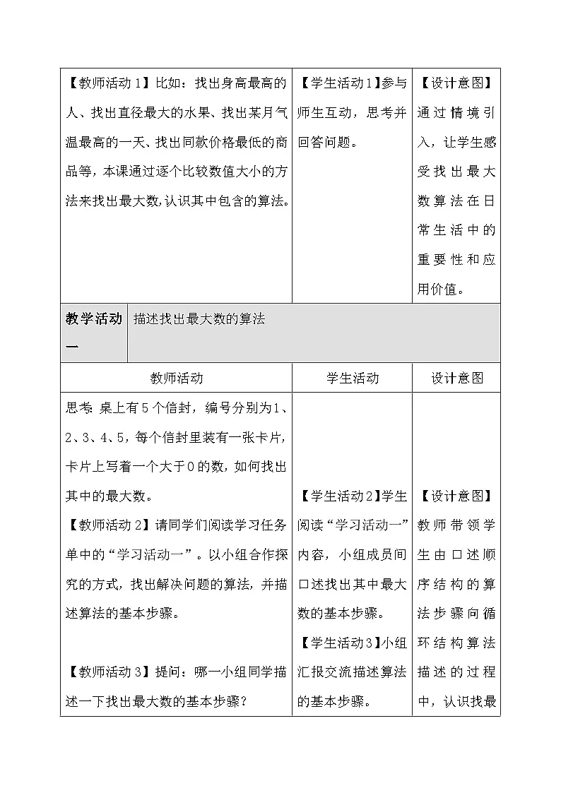 人教版（2024）五年级全一册信息科技第16课 比较交换找最值 教案第3页