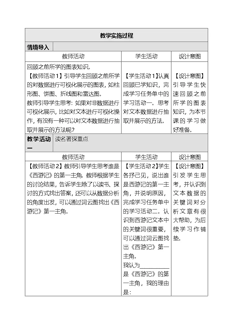人教版（2024）四年级全一册信息科技24.抽取文本词汇云 教案【表格式】第3页