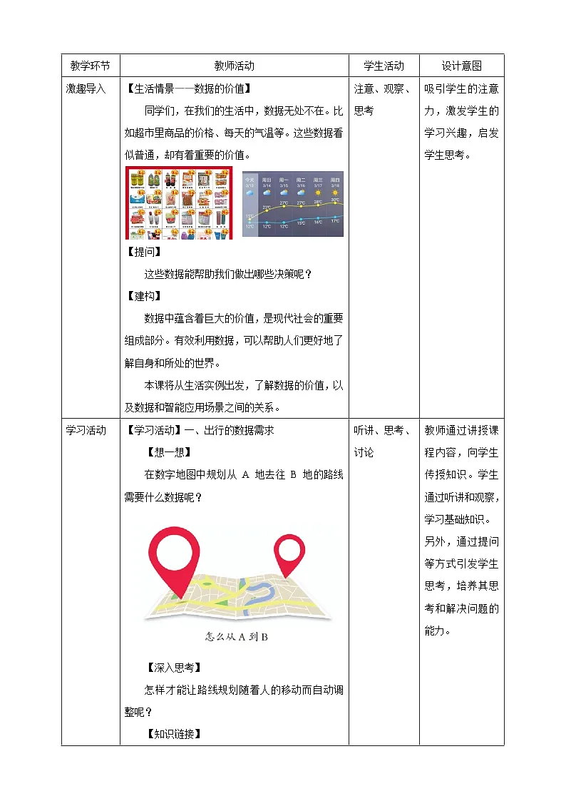 教案：第27课 数据点亮新生活 教案第2页