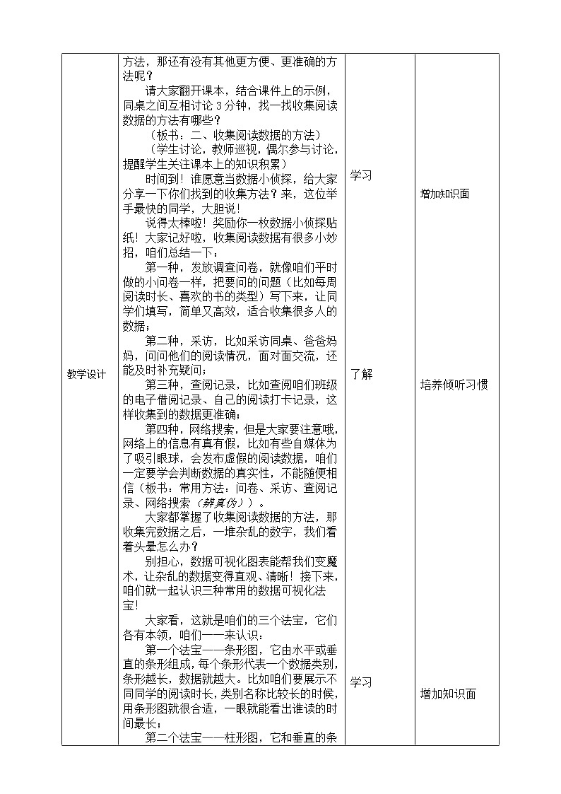 【核心素养目标】四年级下册信息技术第二单元第1节《阅读数据我收集》川教版2024 教案第3页