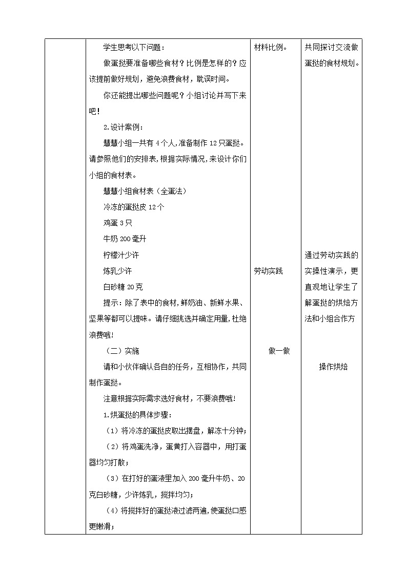【浙教版】五年级上册《劳动》项目一 任务二《烘蛋挞》课件+教案+素材03