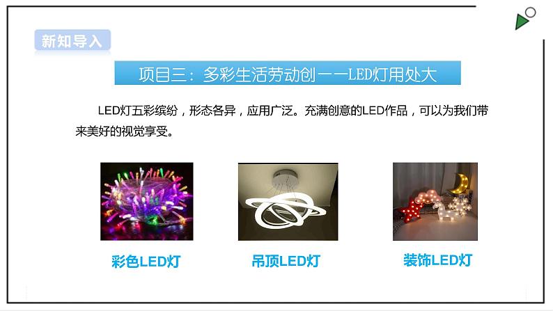 【浙教版】五年级上册《劳动》项目三 任务一《探索生活中的LED灯》课件+教案03