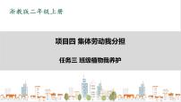 浙教版二年级上册项目四 集体劳动我分担——班级植物角共创建任务三 班级植物我养护优质课课件ppt