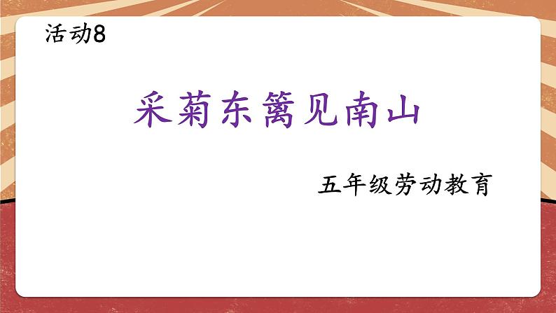 小学劳动教育 北师大版 五年级《采菊东篱见 》 课件第3页