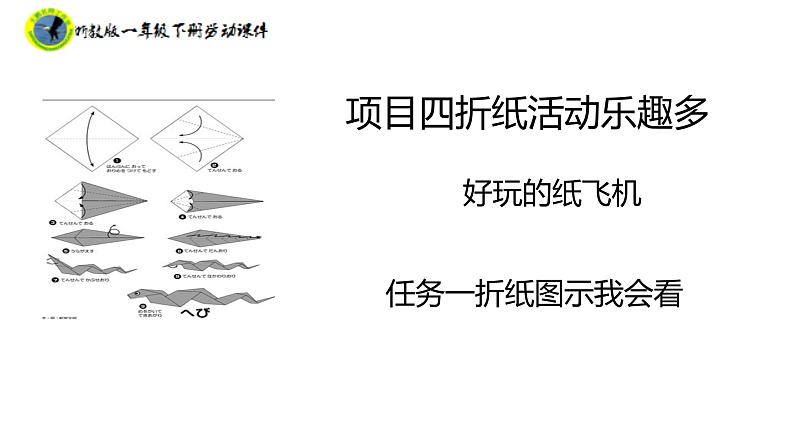 浙教版一年级劳动下册项目四任务一折纸图示我会看课件+素材02