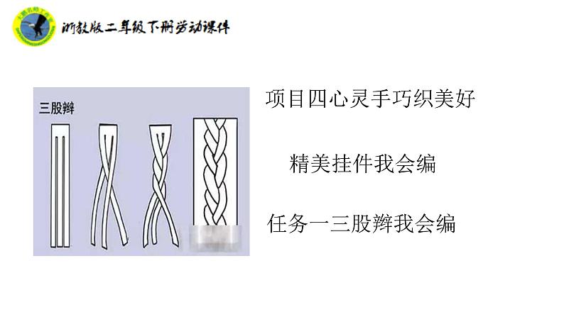 浙教版二年级劳动下册项目四任务一三股辫我会编课件+素材02