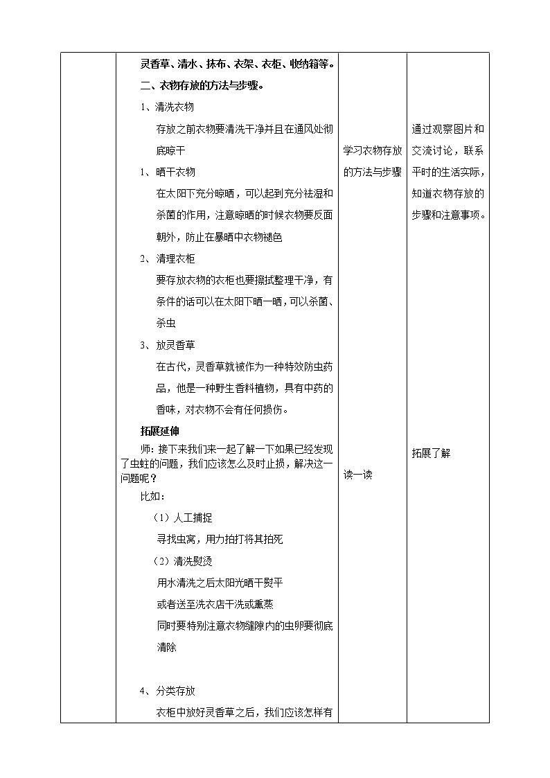 1.4《衣物存放》课件+教案02