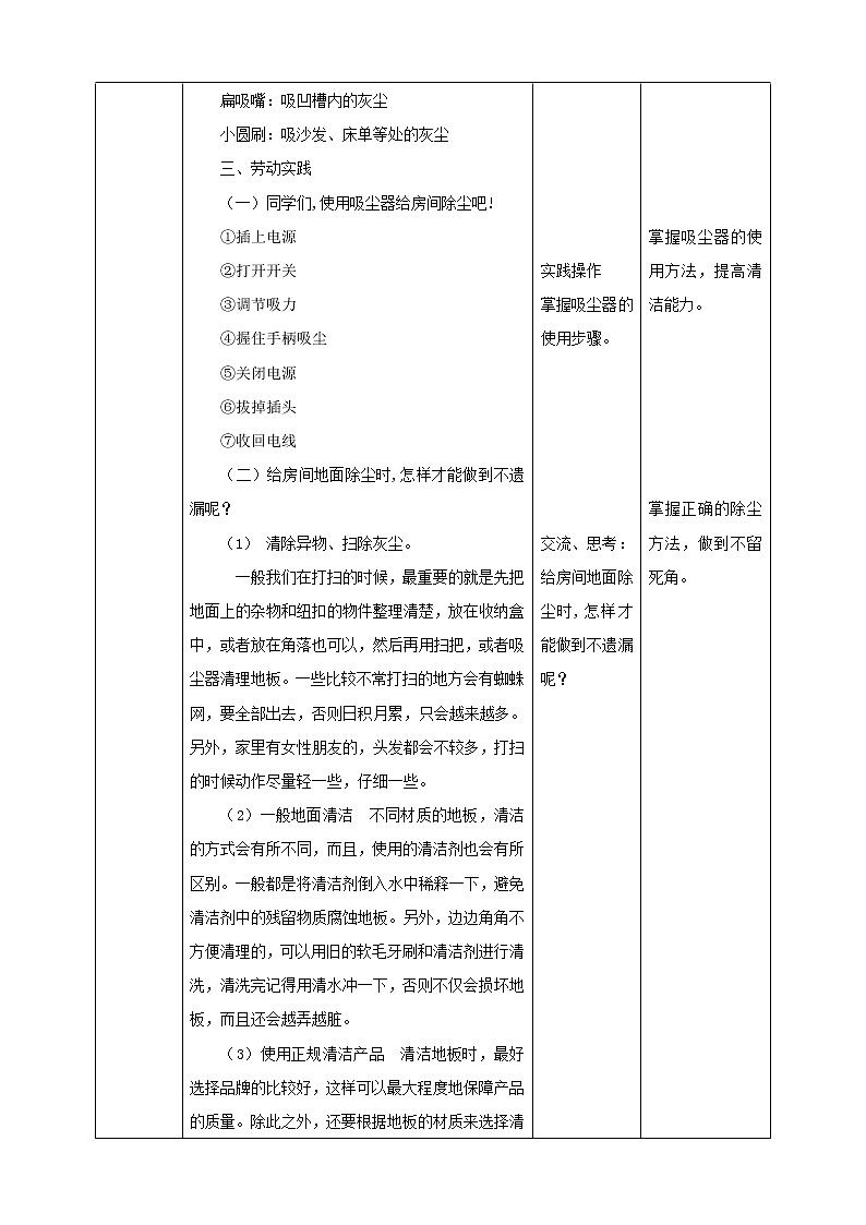 任务三 《用吸尘器清洁房间》课件+教案03