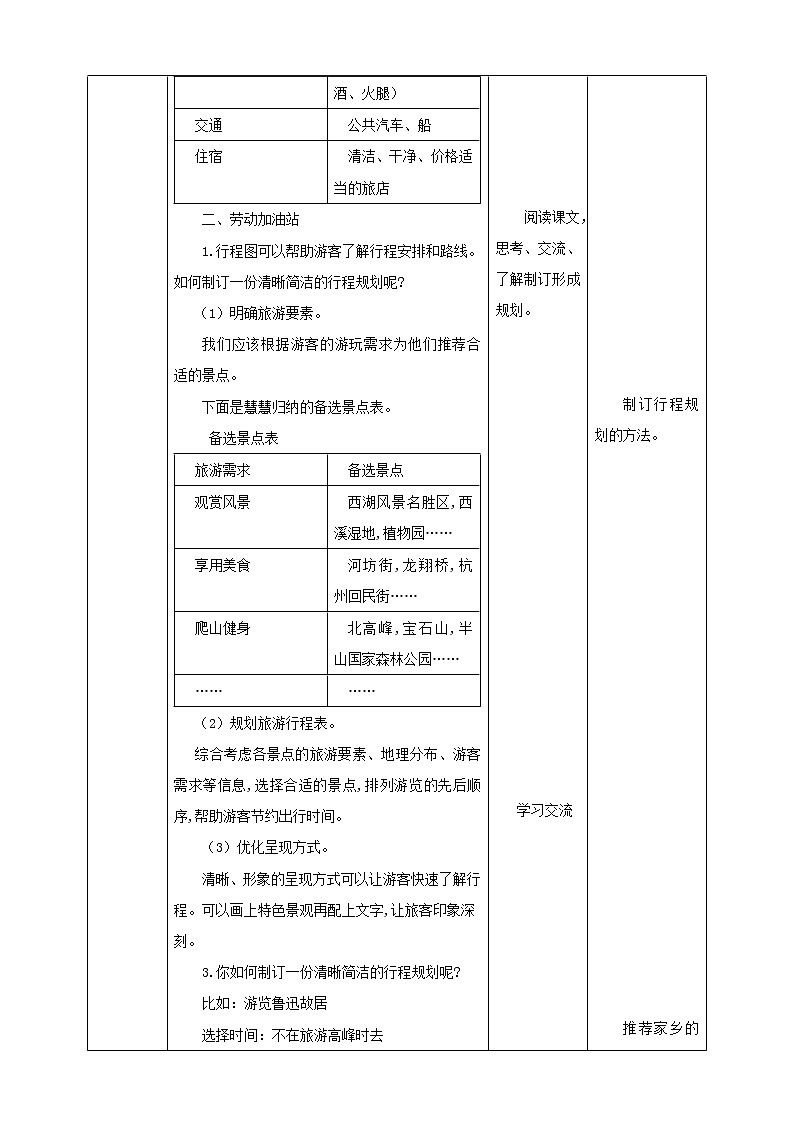 任务二《旅游行程我规划》课件+教案02