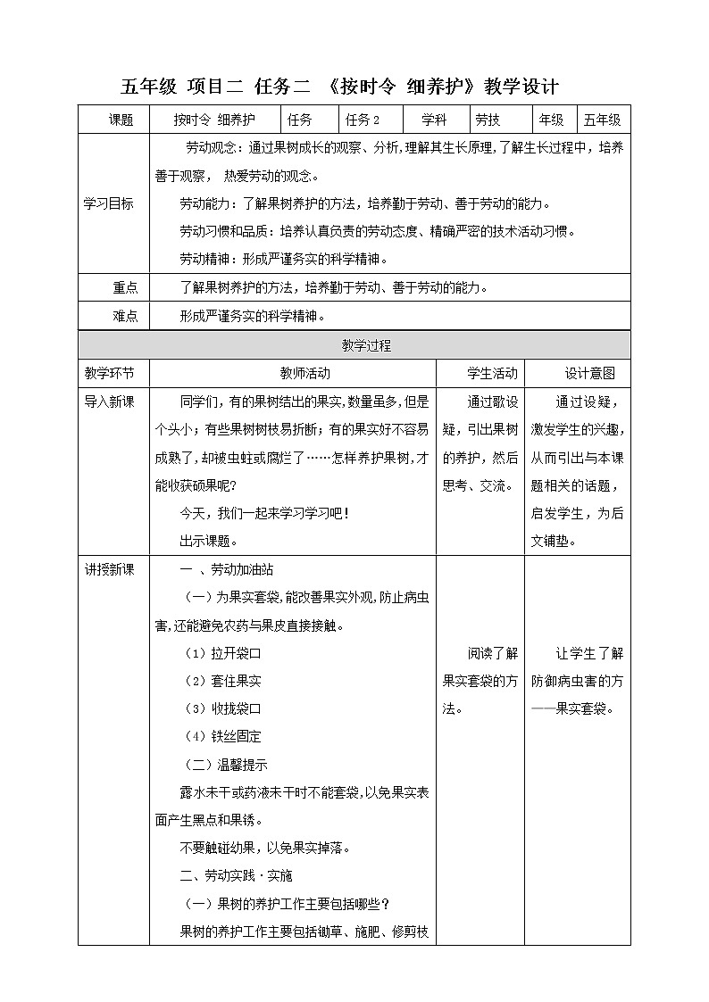 任务二《按时令 细养护》课件+教案01