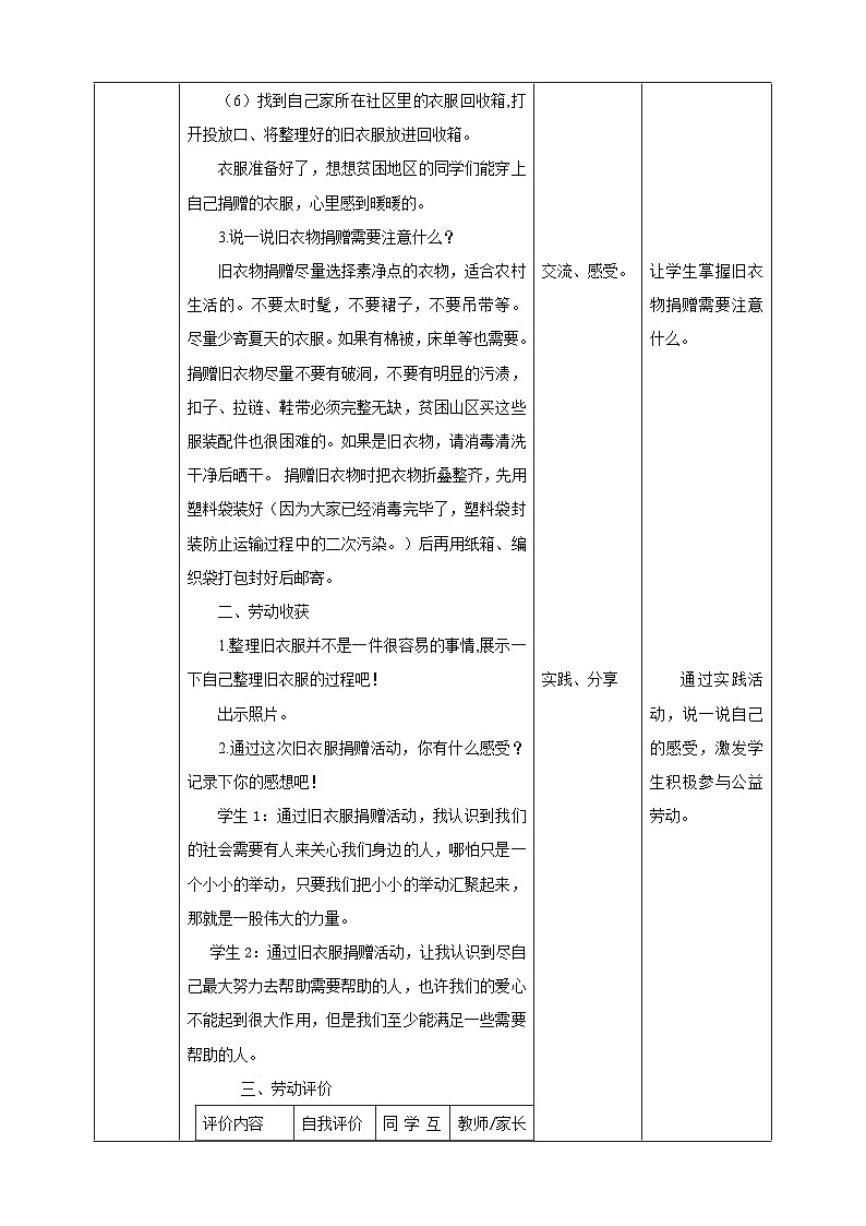 【人教版】六下劳技 项目九《捐赠旧衣服》课件+教案+素材02