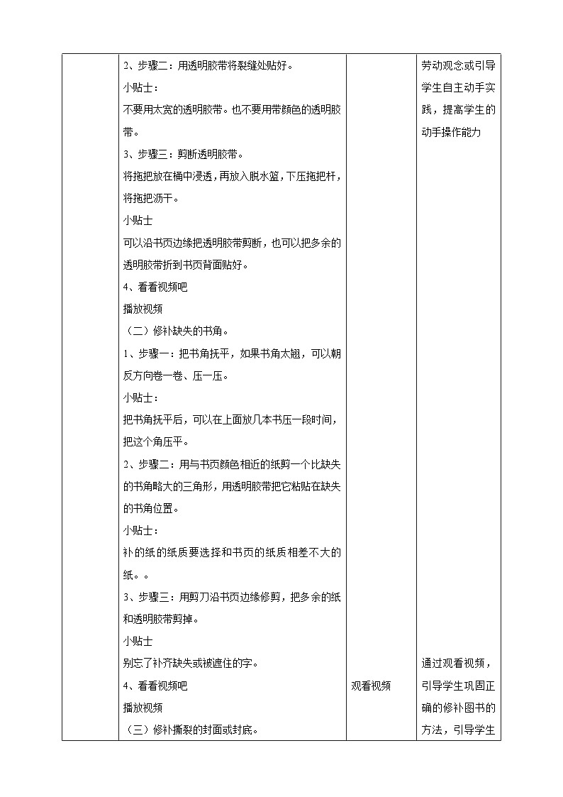【人教版】二下劳技  项目一0 修补图书 课件＋教案+素材02