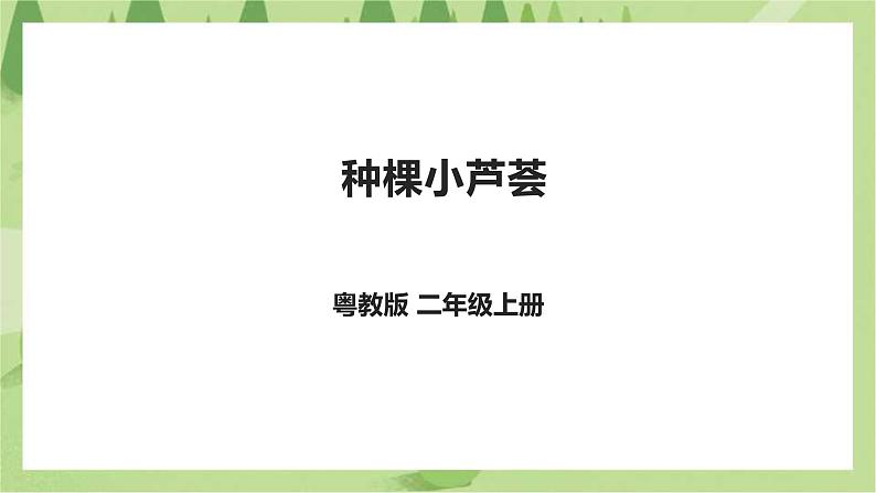 粤教版二年级全册《劳动与技术》第四单元 《 种棵小芦荟》课件第1页