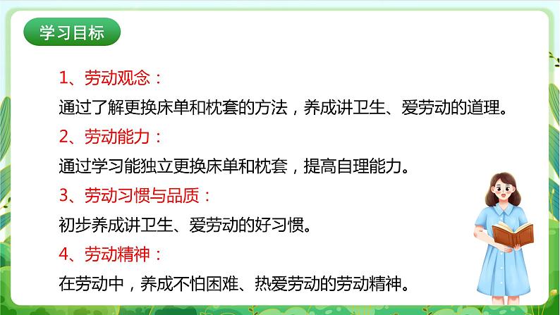 【核心素养目标】人教版劳动教育二年级下册 项目三《更换床单和枕套》课件＋教案+素材02