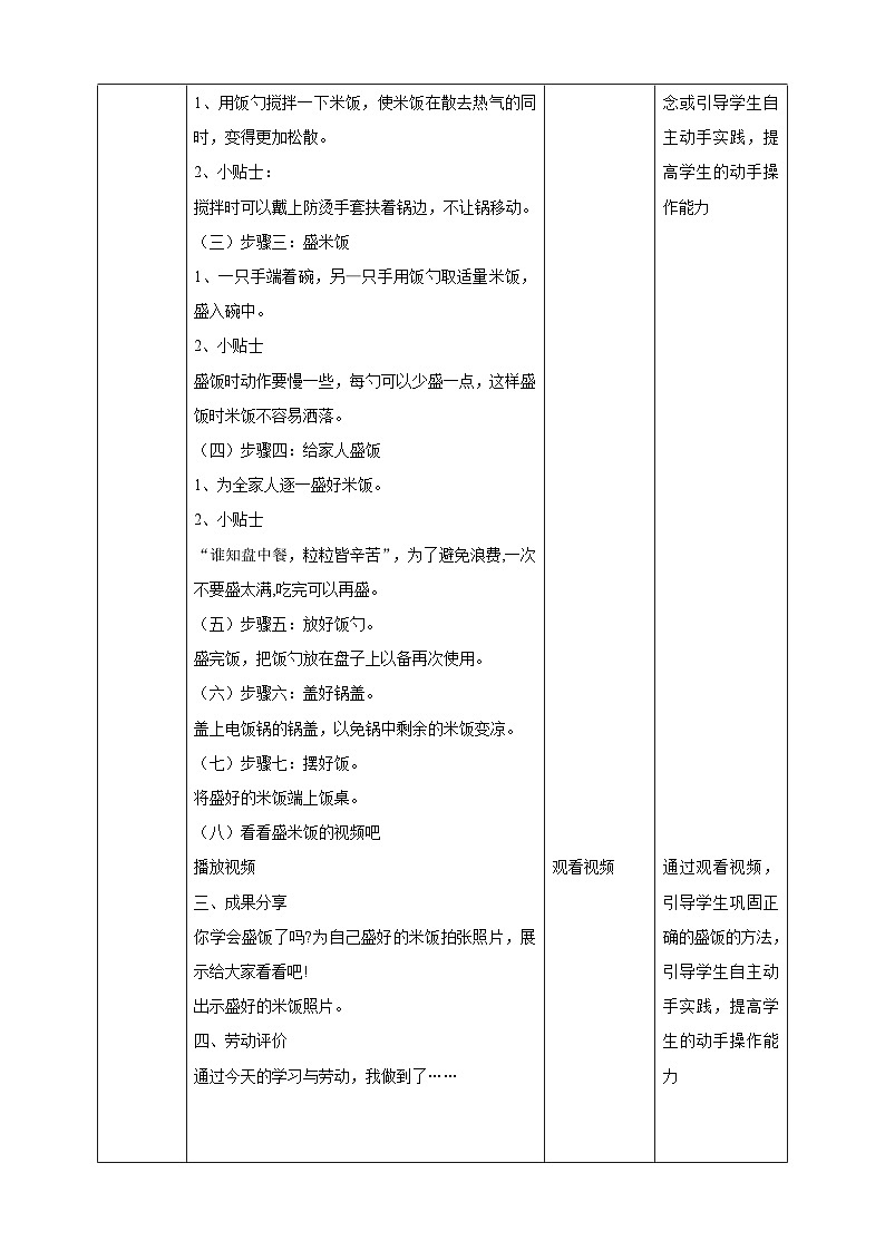 【核心素养目标】人教版劳动教育二年级下册 项目六《 盛饭》课件＋教案+素材02