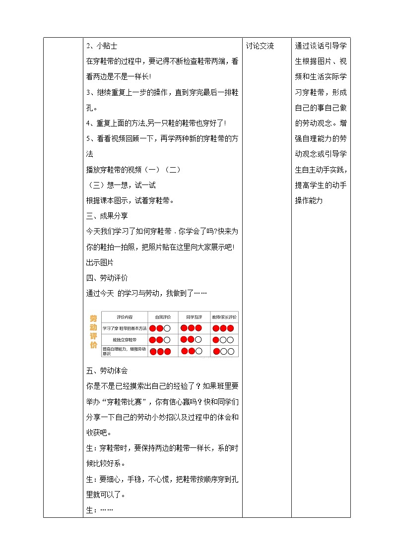 【核心素养目标】人教版劳动教育三年级下册 劳动项目二《穿鞋带》   课件+教案+素材02