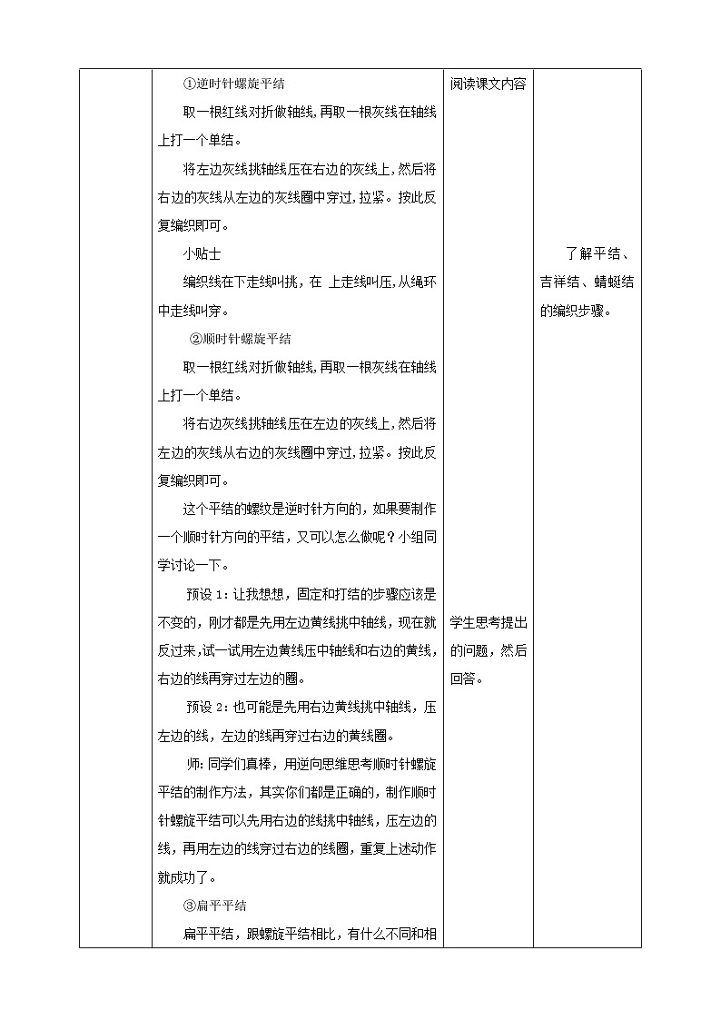 北师大版四年级全一册劳技  第7课《 吉祥如意中国结》教案+课件03