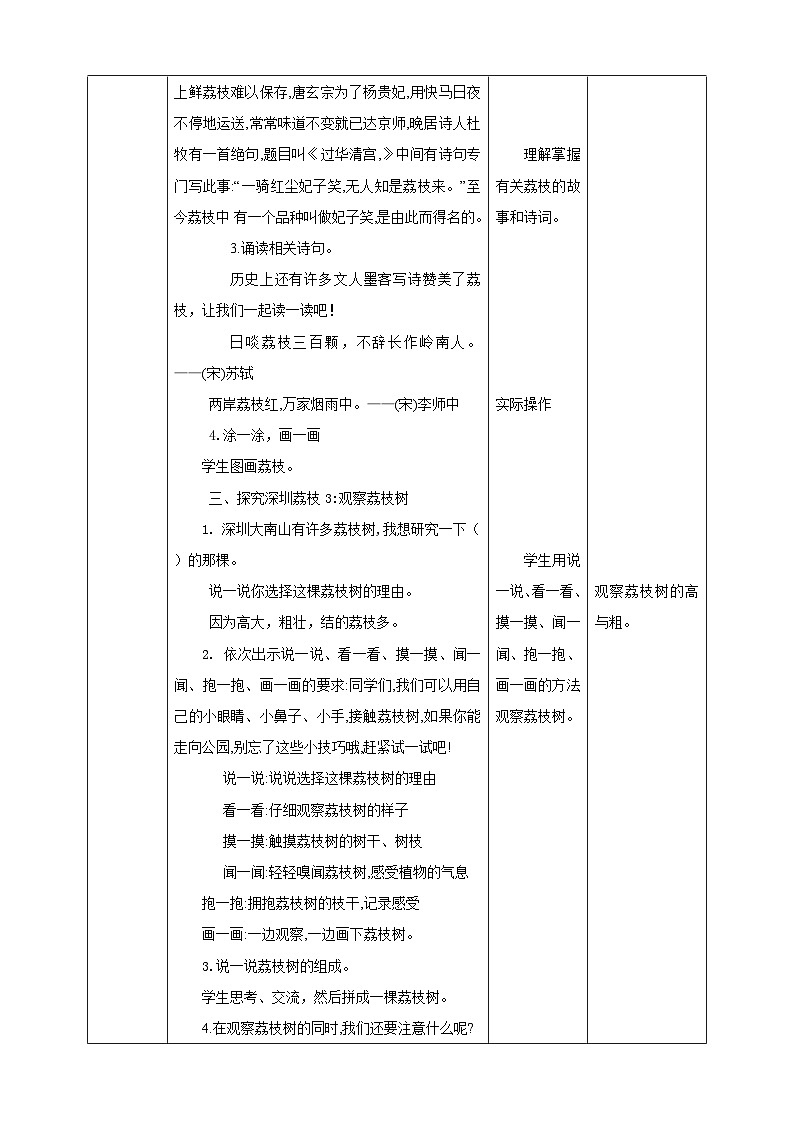【北师大版】一年级《劳动实践指导手册》第16课《 探究深圳荔枝 》教案第3页