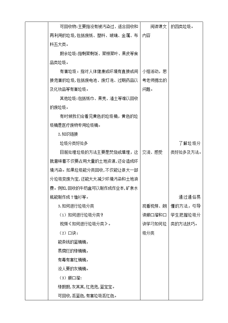 【北师大版】一年级《劳动实践指导手册》第11课《我帮垃圾找个“家”》教案第2页