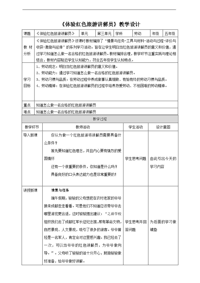 第14课 体验红色旅游讲解员第1页