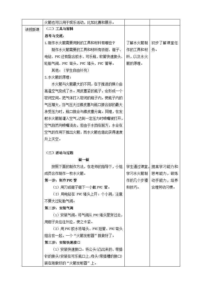 《12 制作水火箭》教案第2页