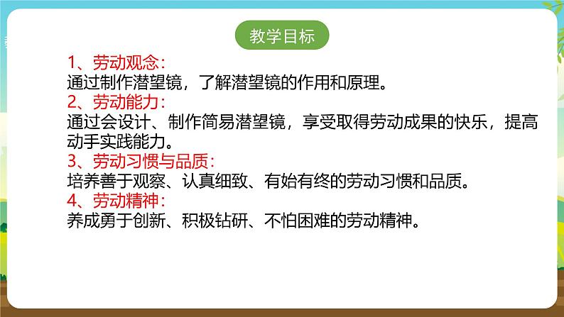 人教版四下劳技 项目五《制作简易潜望镜》课件第2页