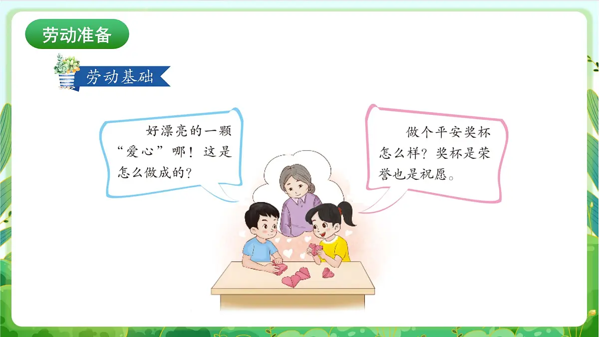 人民版劳动教育一上 第9课 做个礼物送奶奶 课件第3页