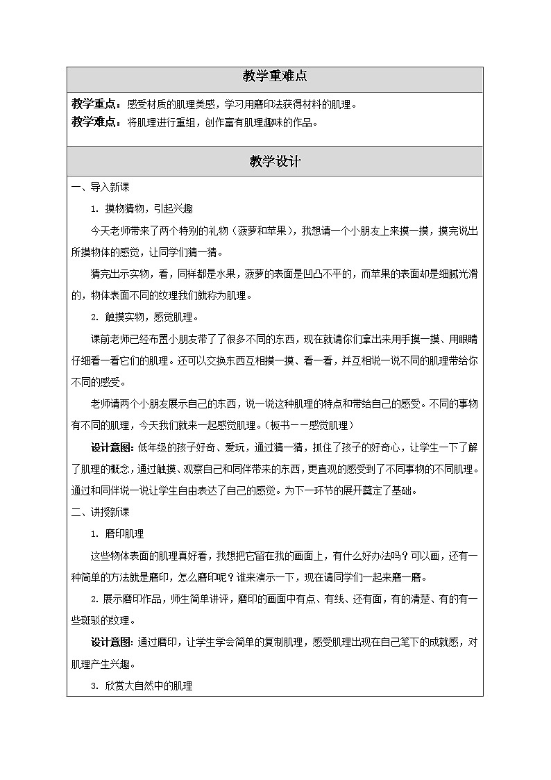 二年上册美术：10 感觉肌理 教案02