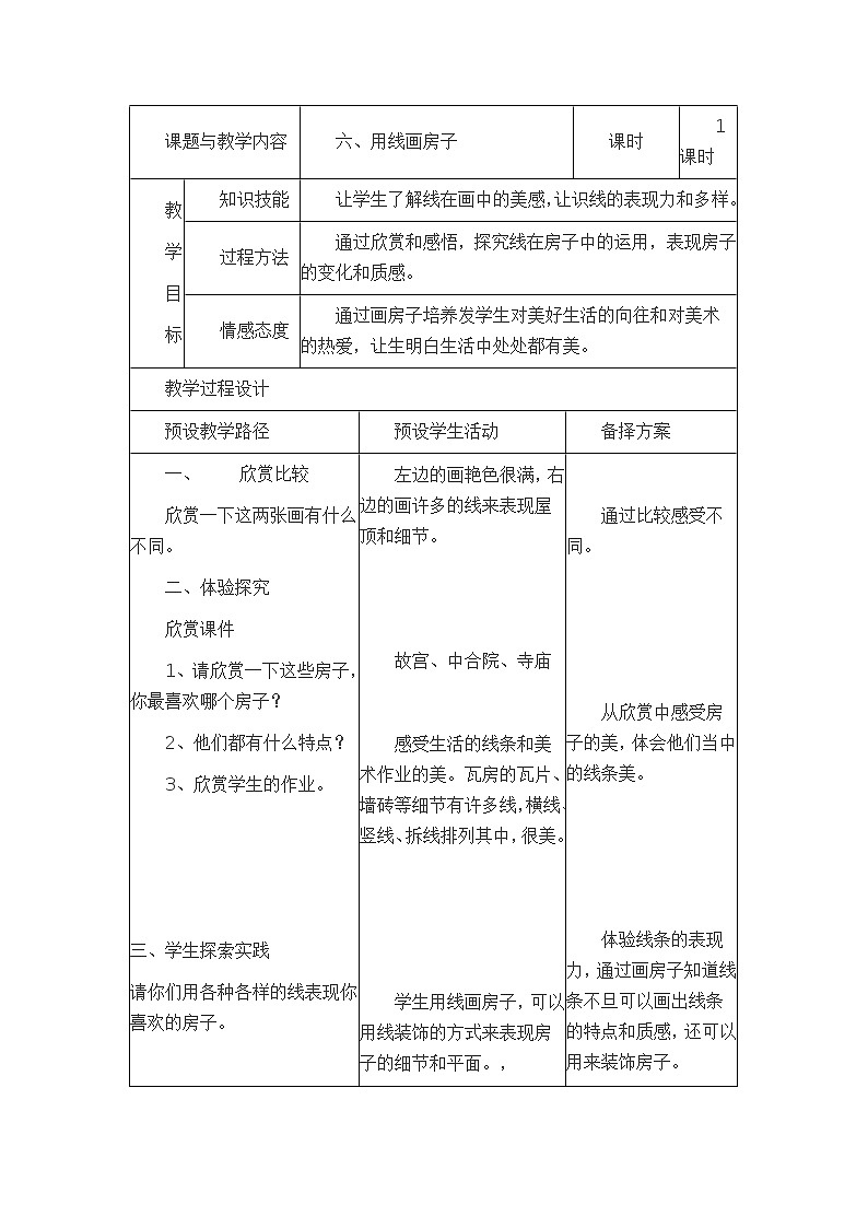 美术三年级上冀美版6.用线画房子（课件+教案）01