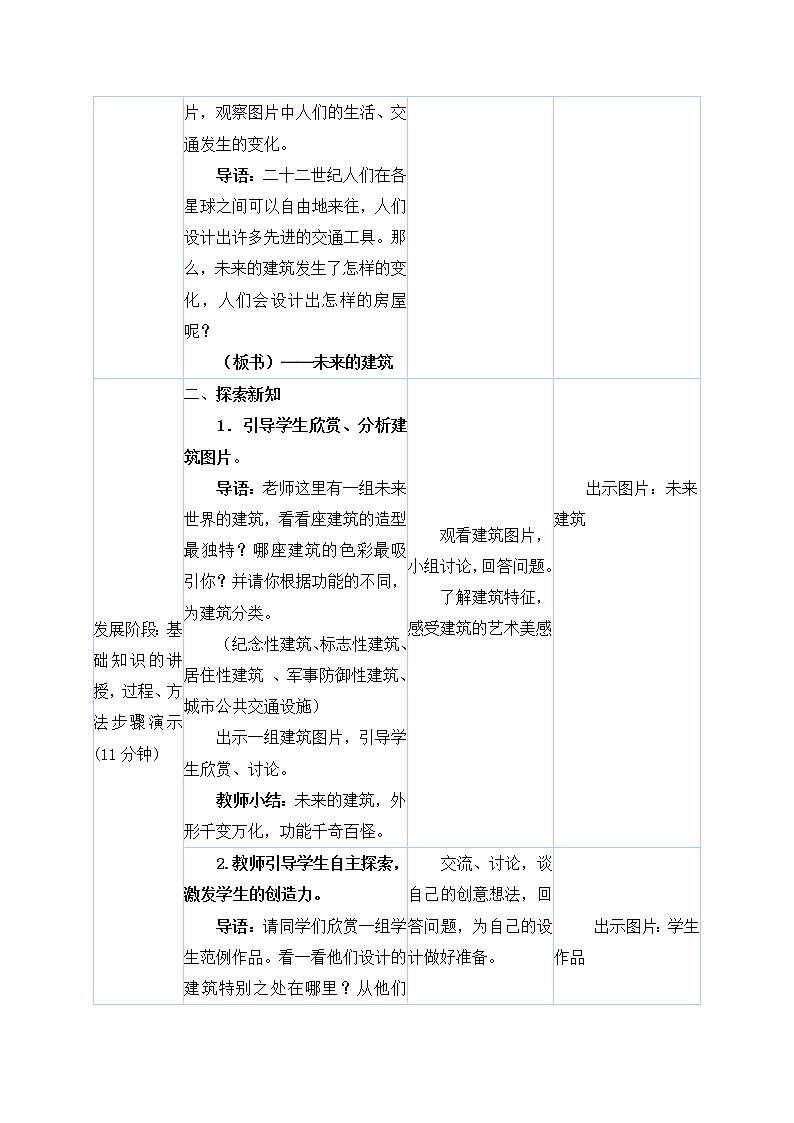 三年级下册美术教案第8课《未来的建筑》人教新课标（2014秋）02