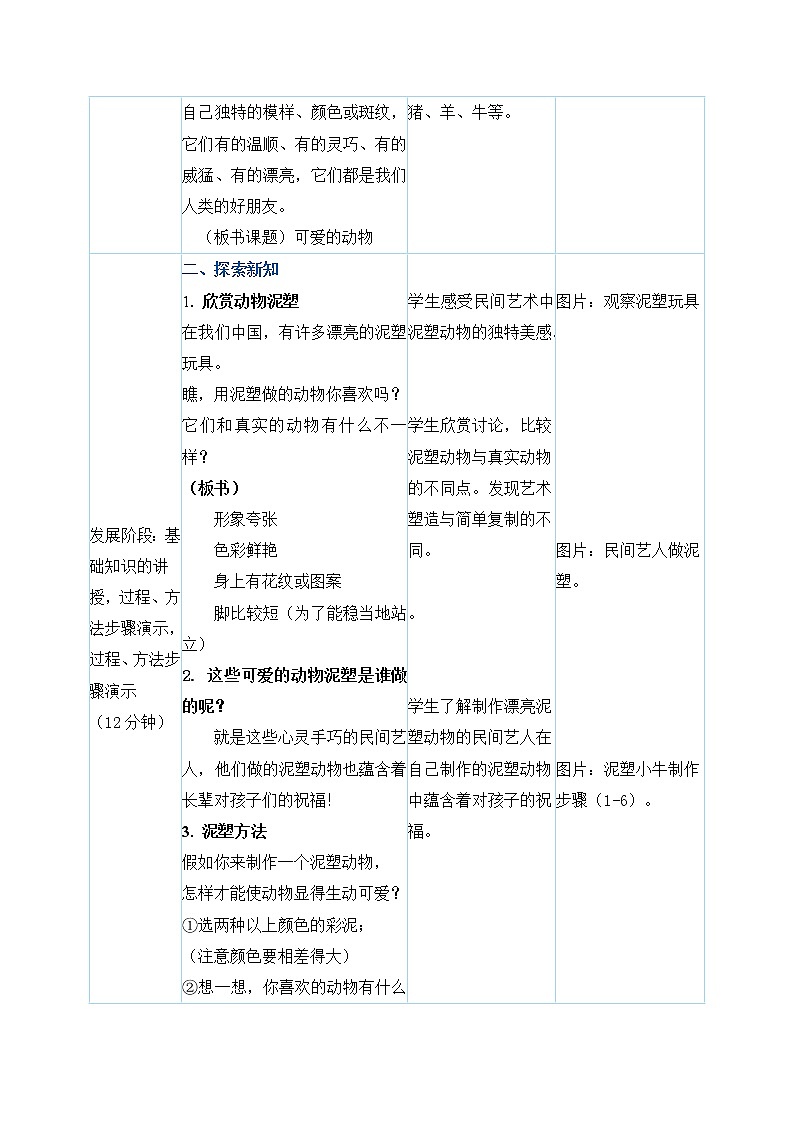 一年级下册美术教案第14课《可爱的动物》人教新课标（2014秋）02