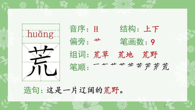 部编语文三上：2.花的学校 精品PPT课件+素材03